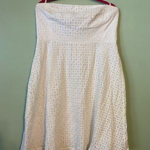 White eyelet dress